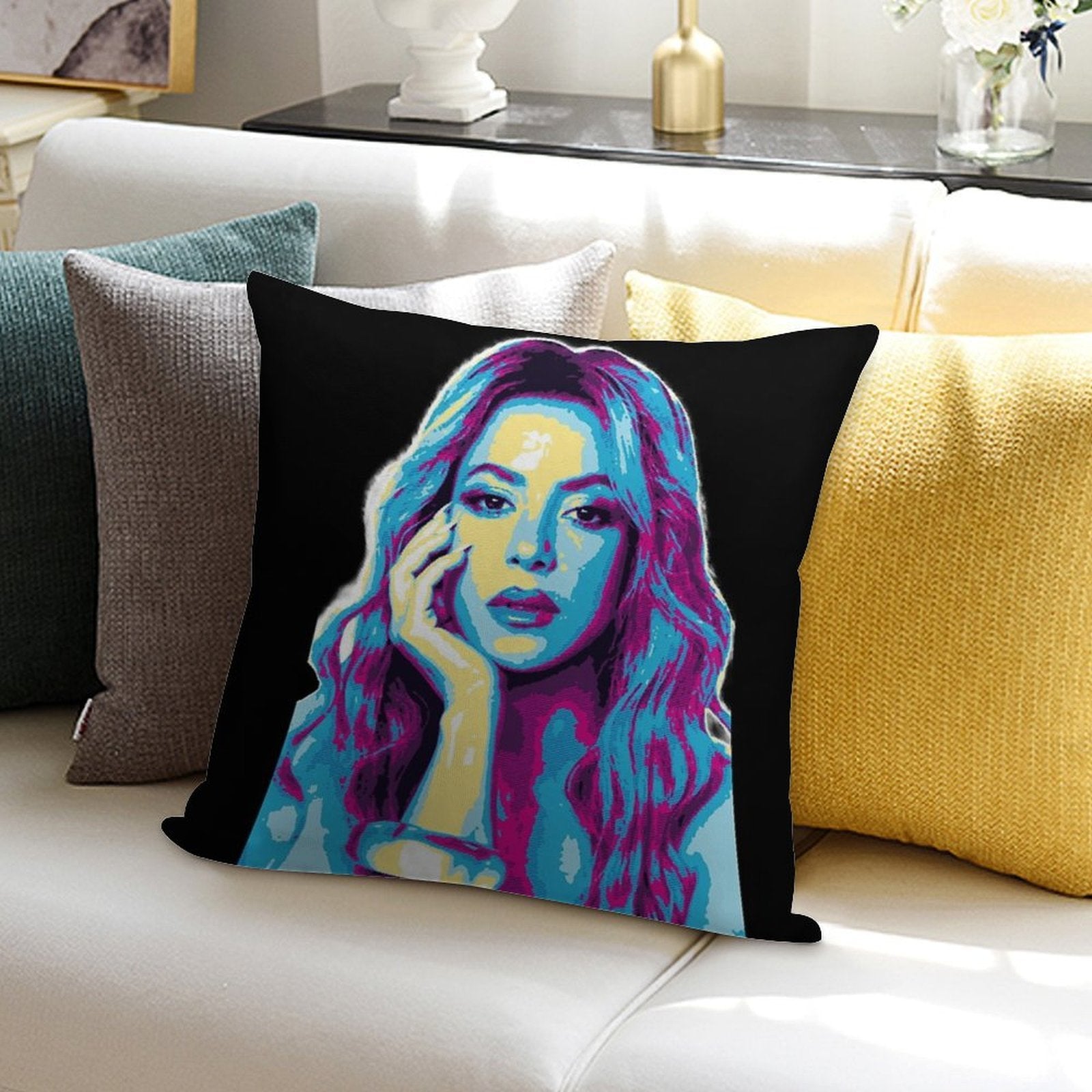 Shakira Retro 80s Soft Home Decor Throw Pillow