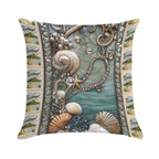 Ocean Mosaic with Jewels Soft Durable Construction Throw Pillow