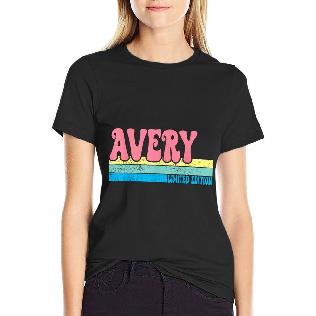 AVERY Name Personalized Cute Idea Groovy Women AVERY  Summer-ready Fabric T-Shirt