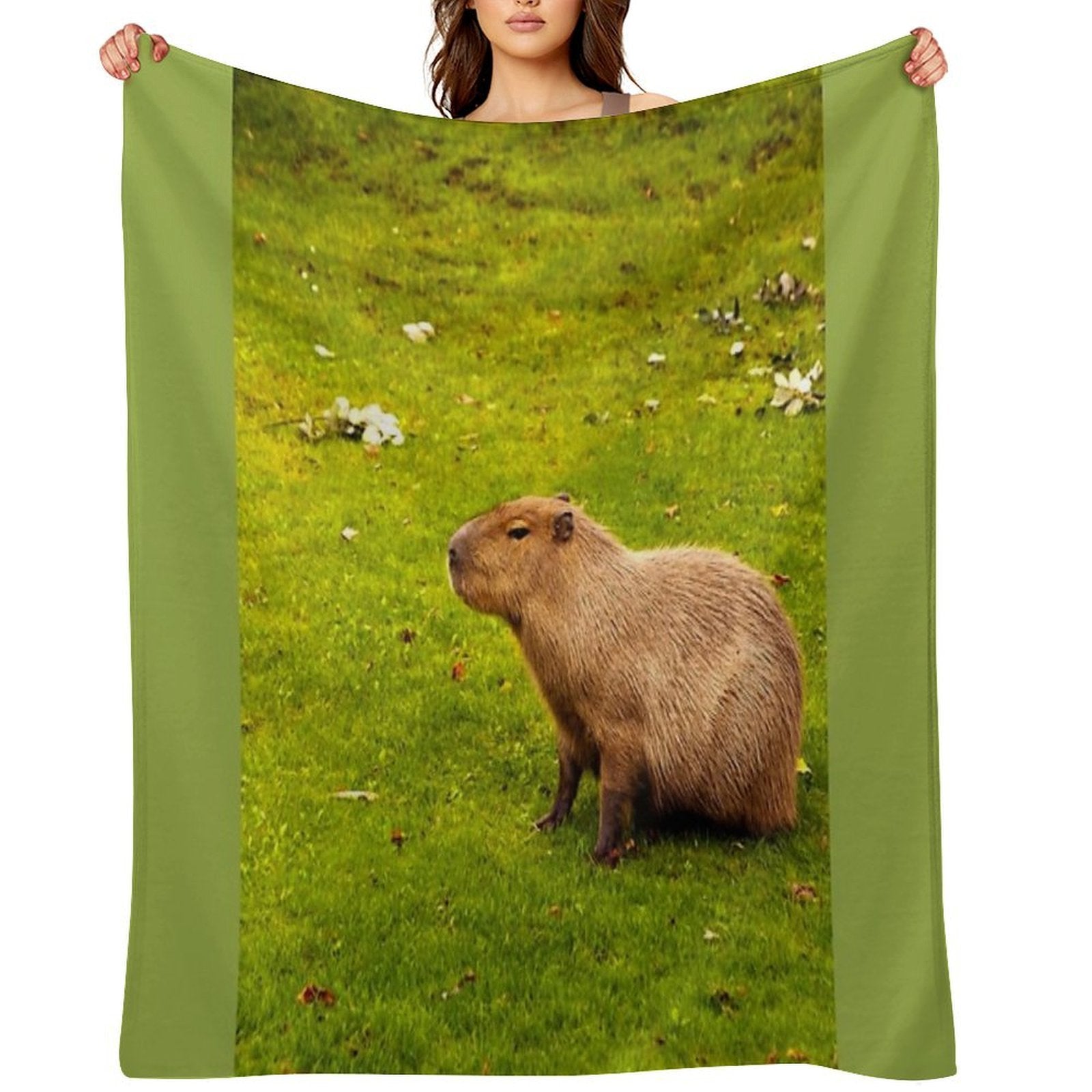 Capybara Eco-conscious Throw Blanket