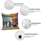 Under The Clocks (Flinders Street Station - Melbourne) Soft Skin-Friendly Throw Pillow