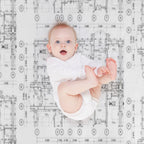 Detailed Architectural Floor Plan, Apartment Layout, Blueprint. Lightweight Throw Blanket