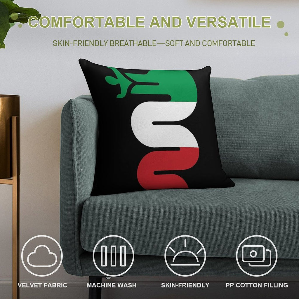 Alfa Romeo Snake  Classic T-Shirt Soft Shrink-Resistant Throw Pillow