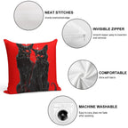 Fortune Sphinx Cats Soft Skin-Friendly Throw Pillow