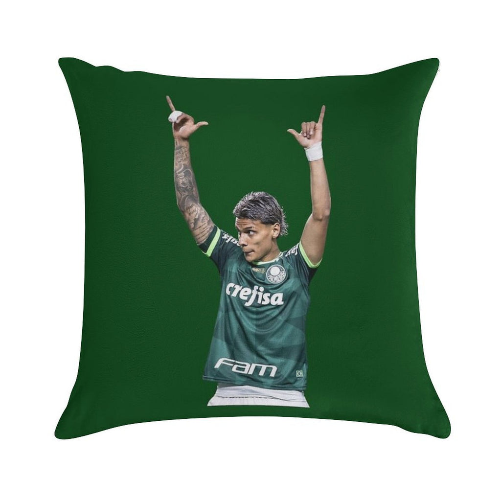 Richard Ríos Palmeiras Soft Hidden Zipper Throw Pillow