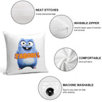 Grizzy&lemming Soft Hidden Zipper Throw Pillow