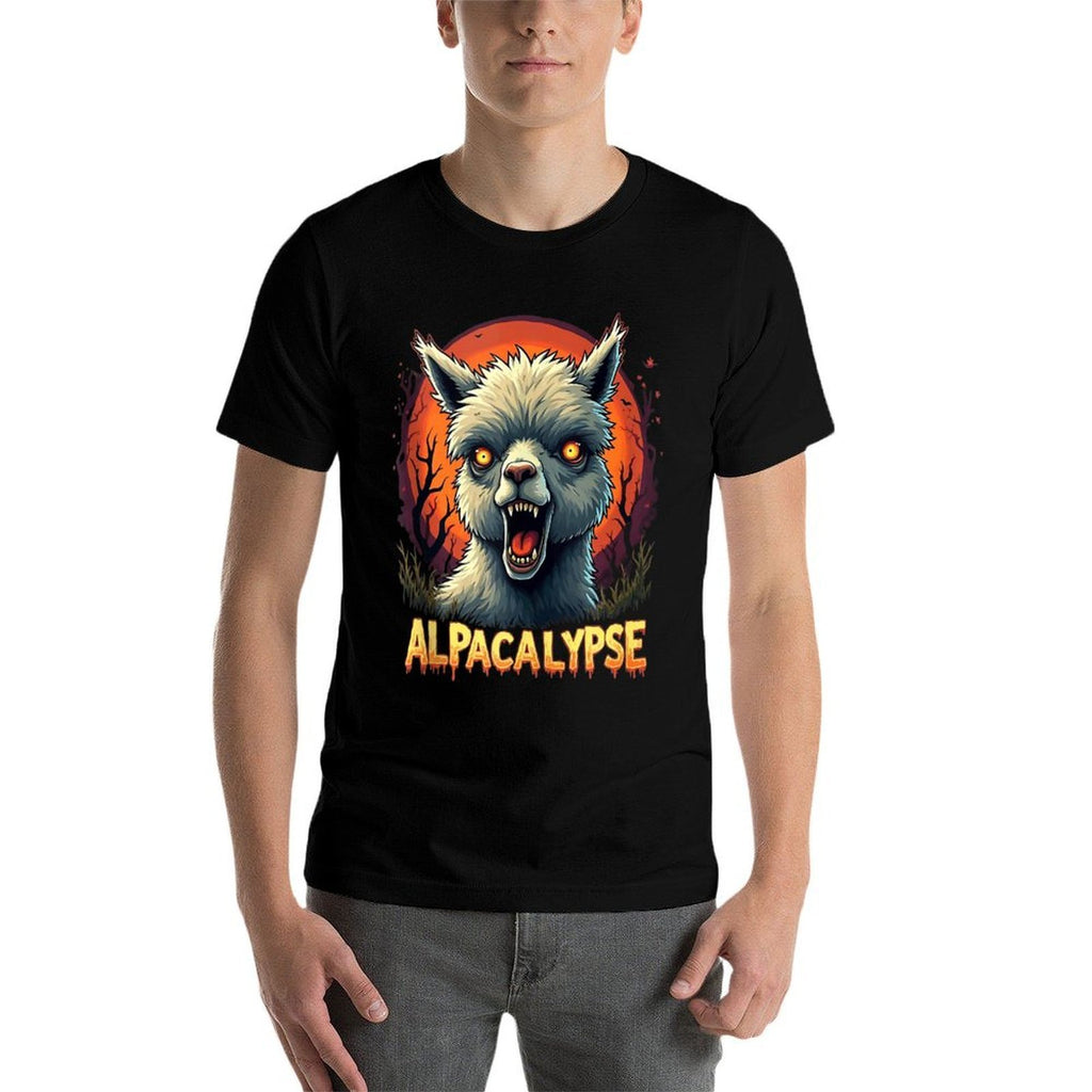 Alpacalypse - Funny Alpaca Zombie Halloween  Vintage-inspired T-Shirt
