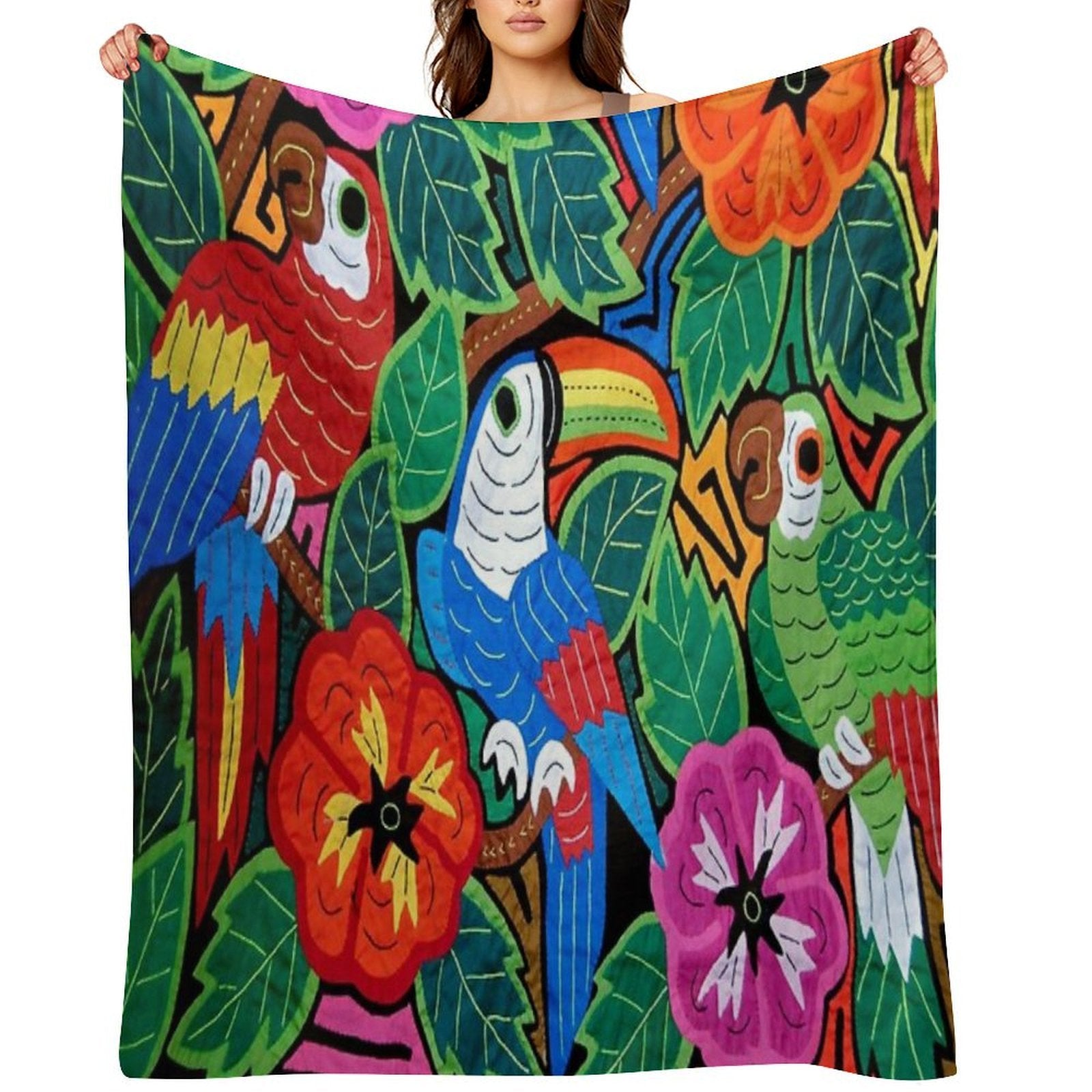 Mola Design Birdies Lightweight Throw Blanket