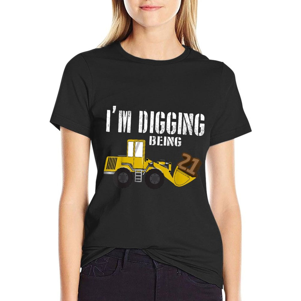 21st Birthday - Construction, 21 Year Old Bday  Tagless Design T-Shirt