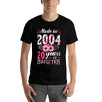 20 Year Old Made In 2004 Floral Flower 20th Birthday Womens  Odor-resistant T-Shirt