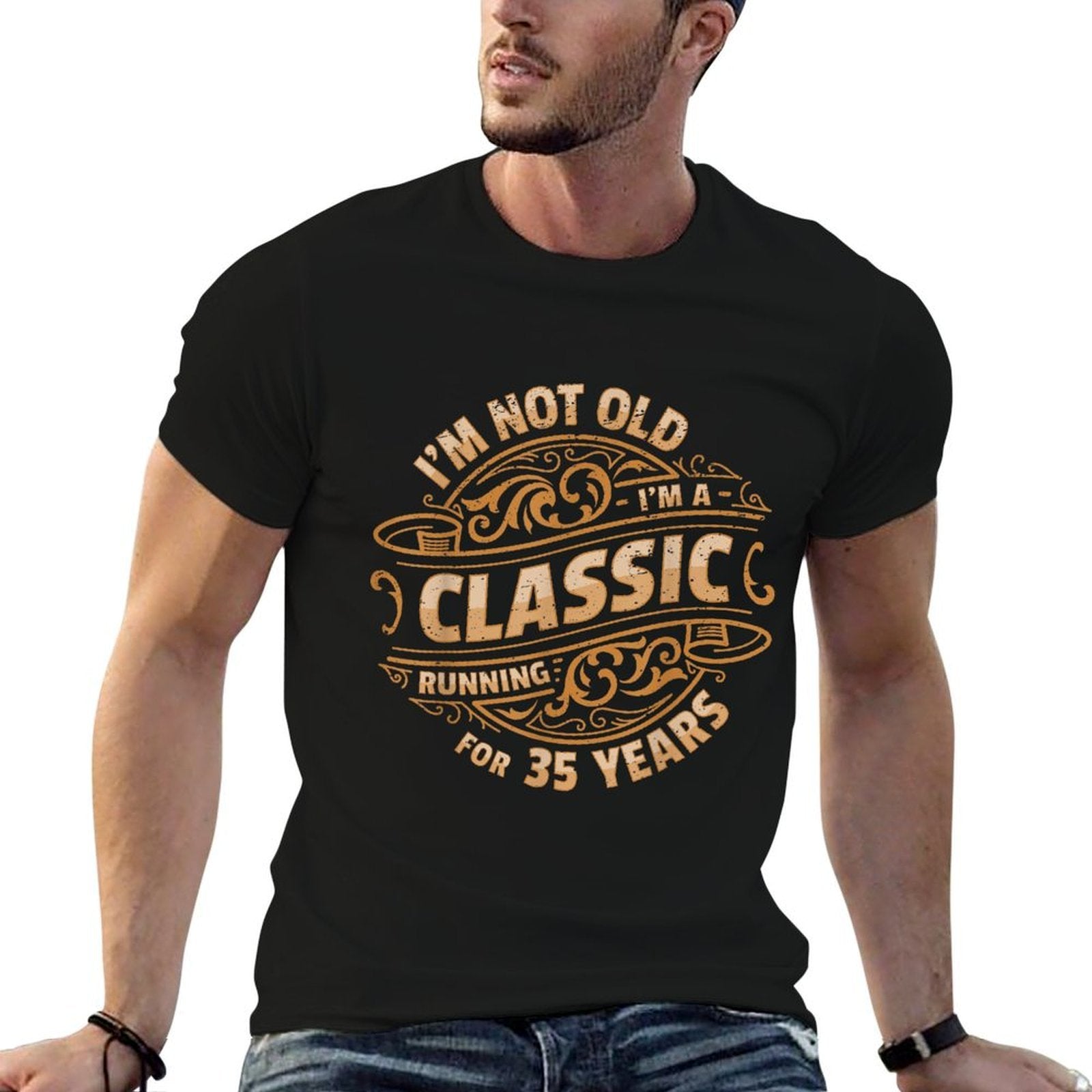 Classic 35 Year Old Man I Vintage 35th Birthday  Relaxed-fit T-Shirt