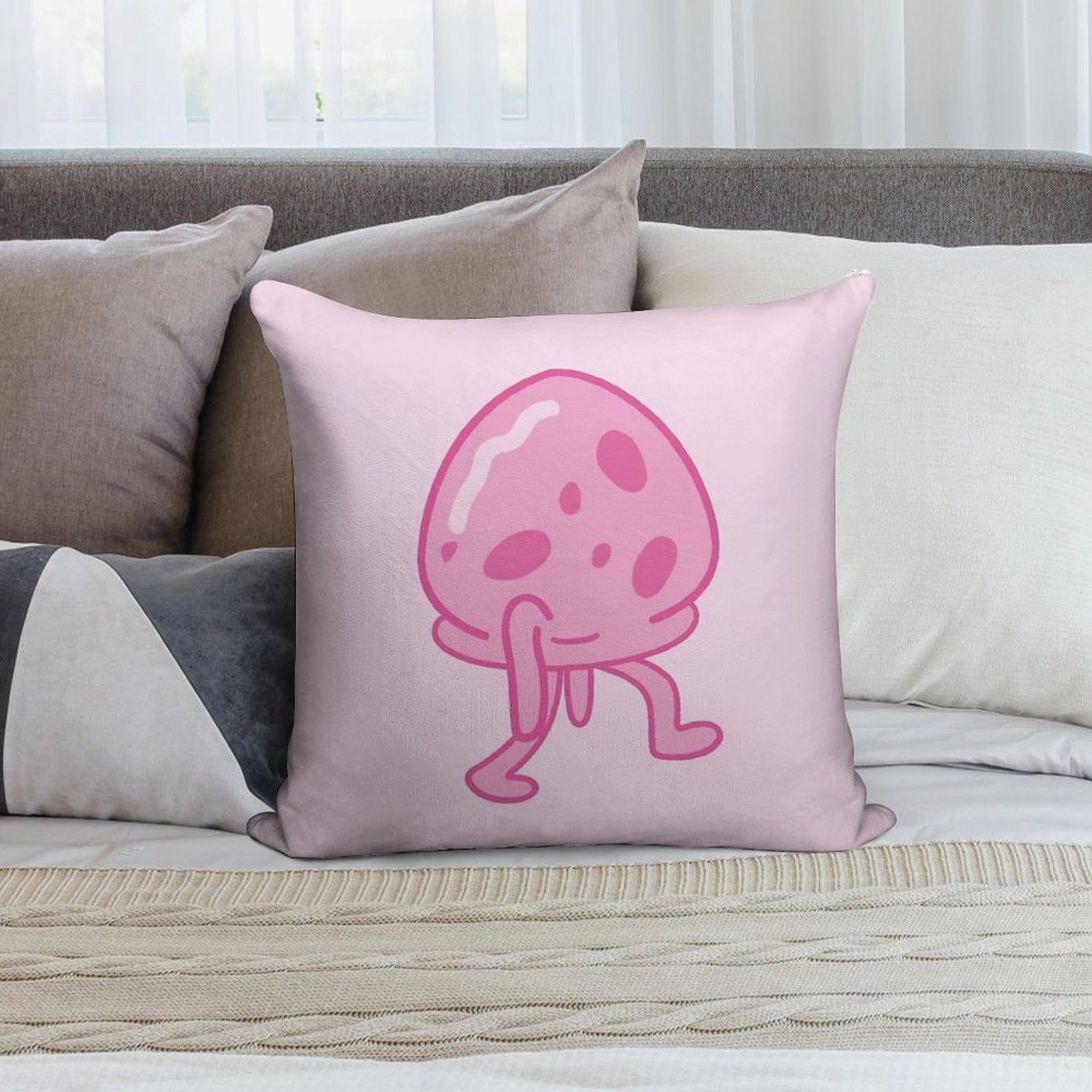 Spongebob- MEDUSA- 02 Soft Easy Maintenance Throw Pillow