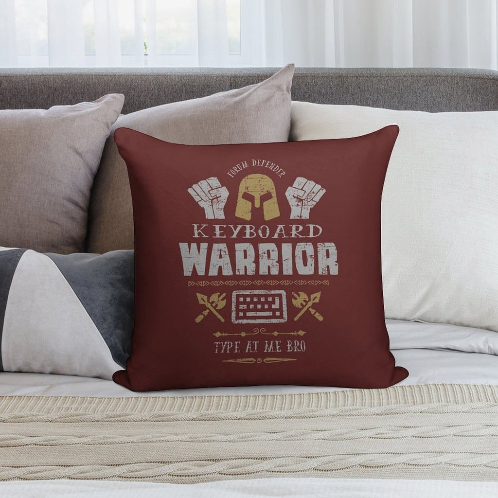 Keyboard Warrior Soft Reinforced Edging Throw Pillow
