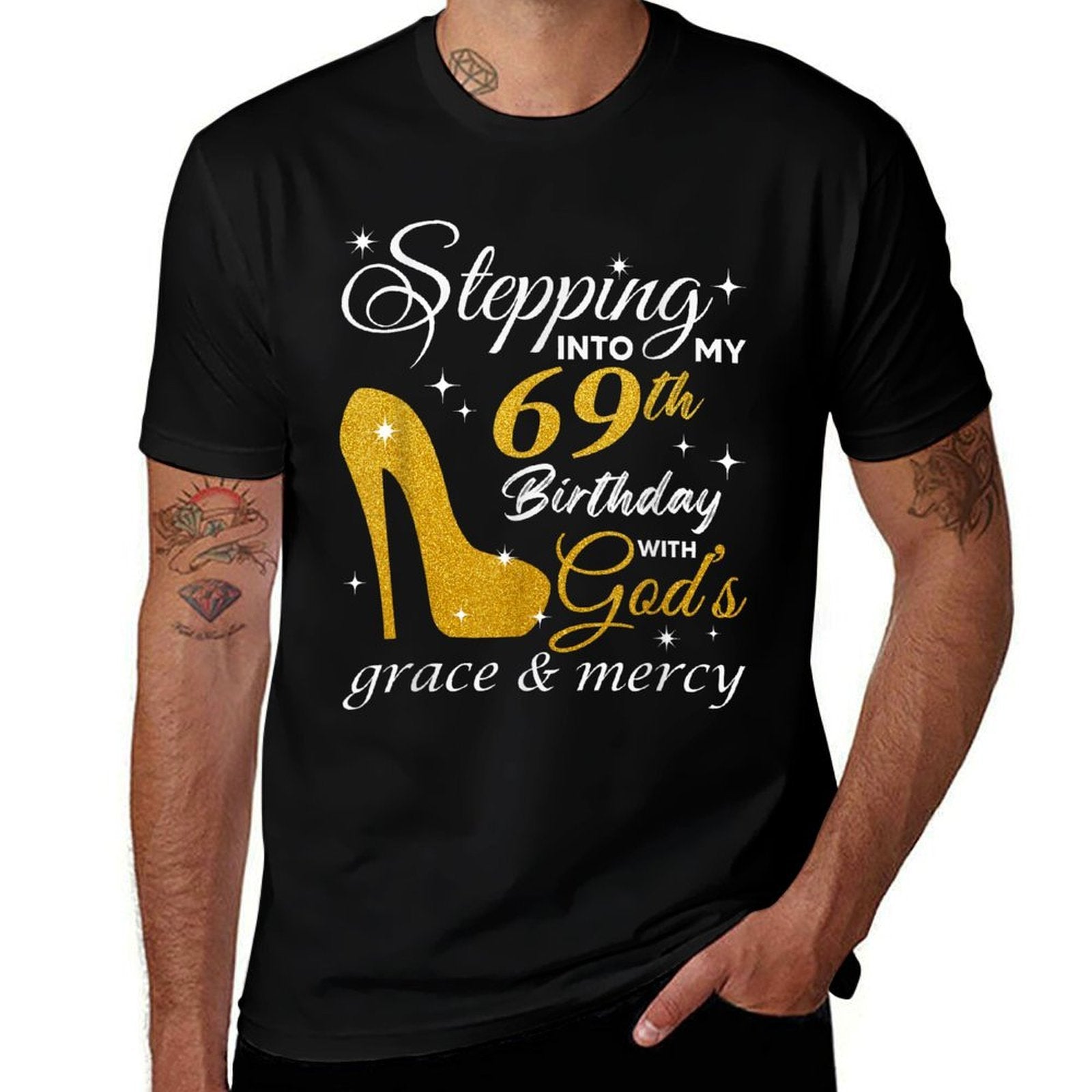Stepping Into My 69th Birthday With God's Grace And Mercy  Vintage-inspired T-Shirt