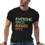 Awesome Since August 1972 50th Birthday Retro Vintage  Moisture-wicking T-Shirt