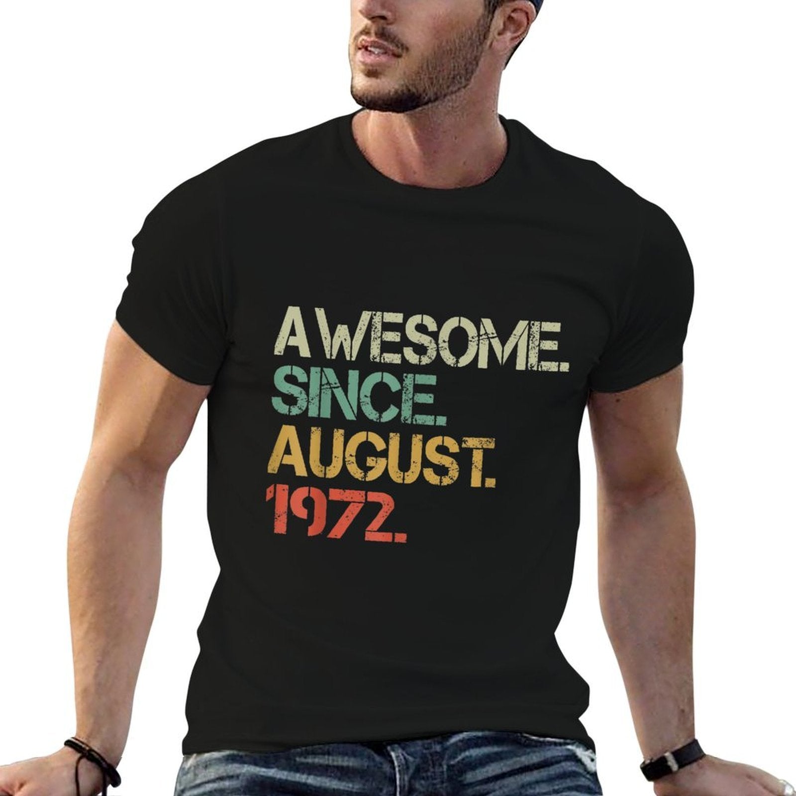 Awesome Since August 1972 50th Birthday Retro Vintage  Moisture-wicking T-Shirt