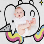 Too Lazy To Move Unicorn T-Shirt Versatility Throw Blanket