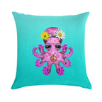 Cute Pink Baby Octopus Hippie Soft Multiple Sizes Throw Pillow