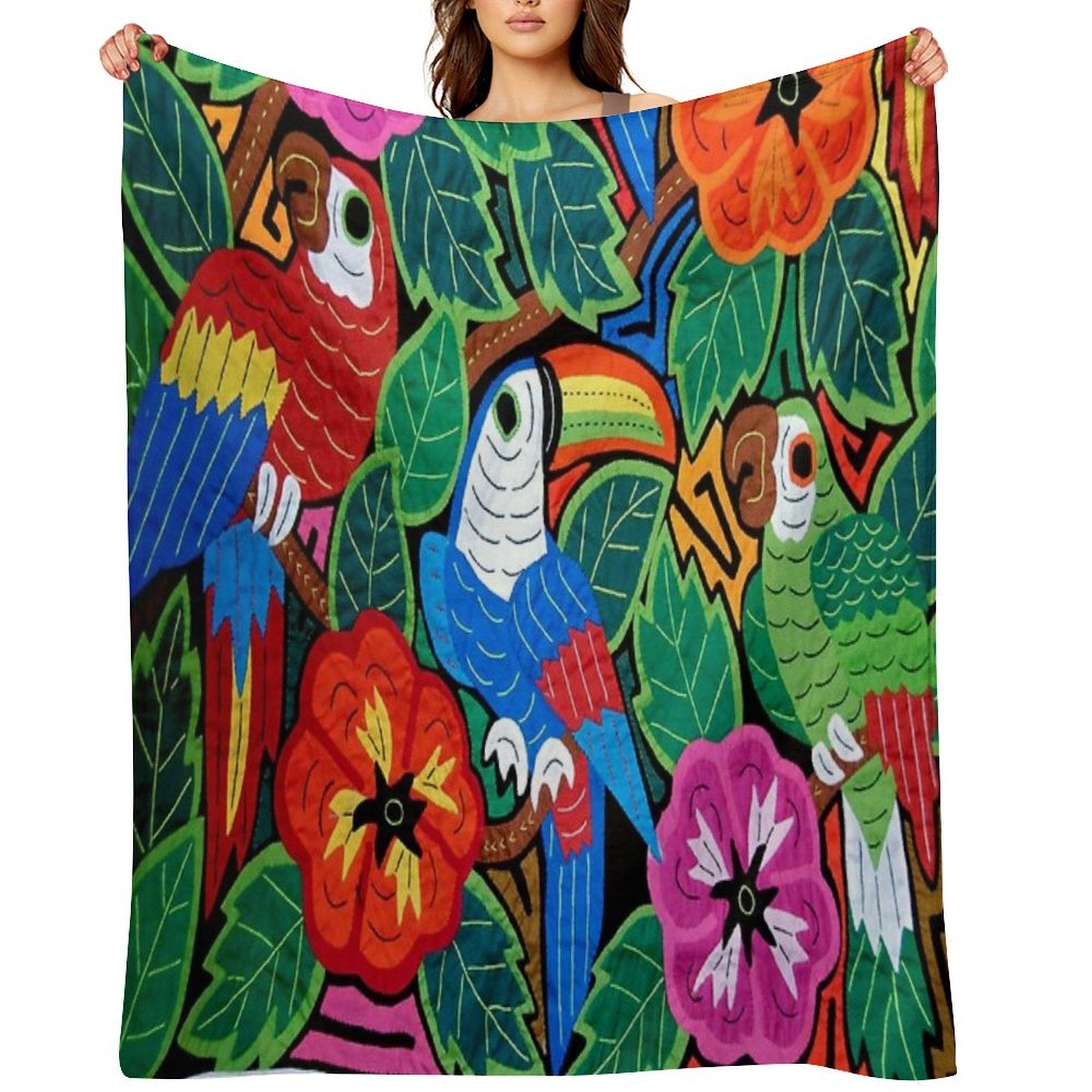 Mola Design Birdies Lightweight Throw Blanket