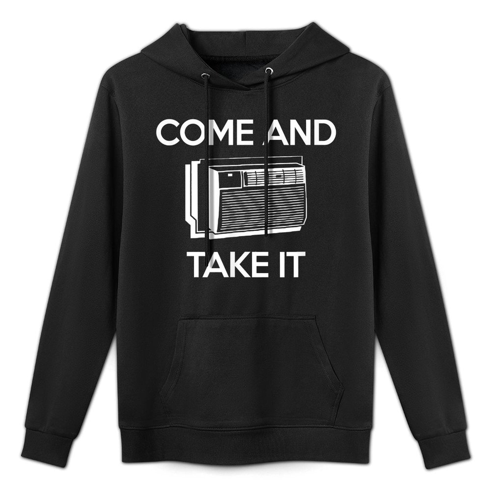 Come And Take It Texas Air Conditioner Last Stand Meme Cotton-Polyester Blend Hoodie