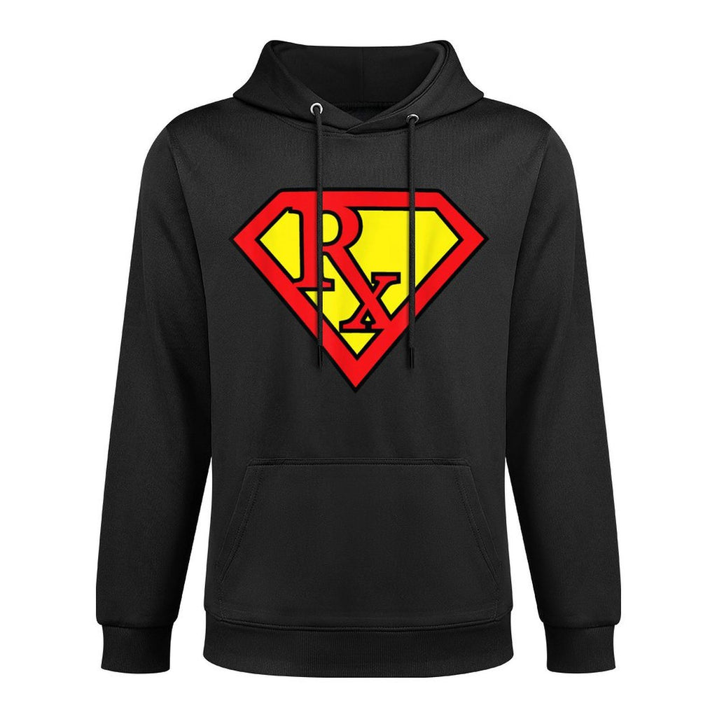 Rx Superhero Pharmacist Pharma Tech Funny Appreciation Gift Relaxed Fit Hoodie