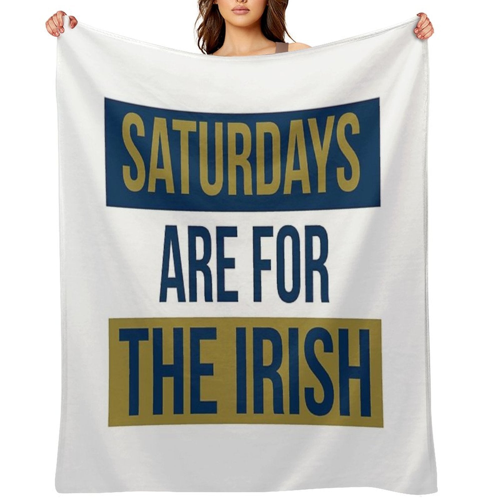 Saturdays Are For The Irish Shirts & Stickers Travel-friendly Throw Blanket