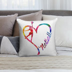 Netball Heart Soft High-Density Material Throw Pillow