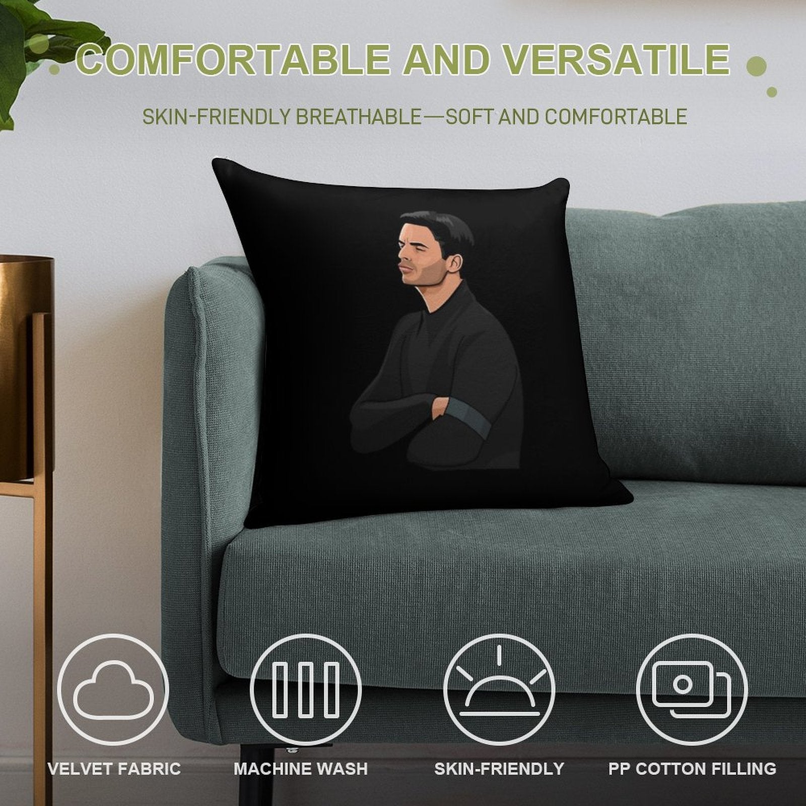 Mikel Arteta Soft Skin-Friendly Throw Pillow