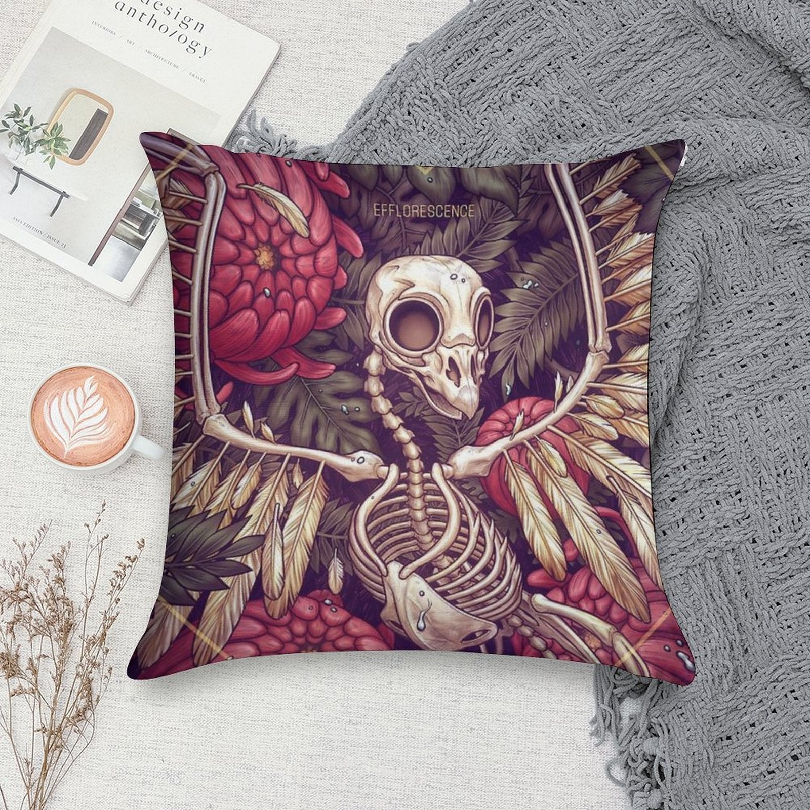 EFFLORESCENCE Soft Multiple Sizes Throw Pillow