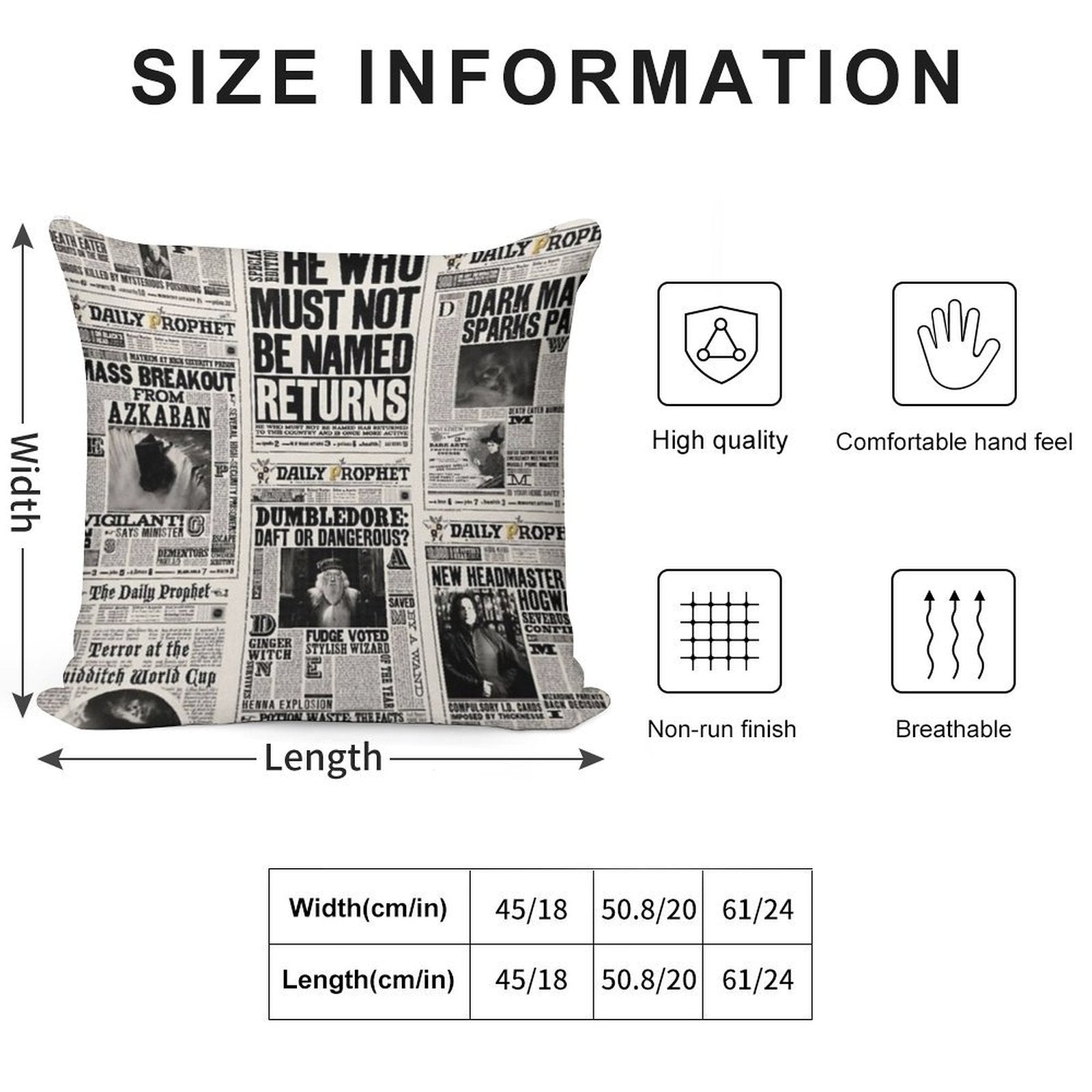 Fantasy Newspaper Soft Luxury Feel Throw Pillow