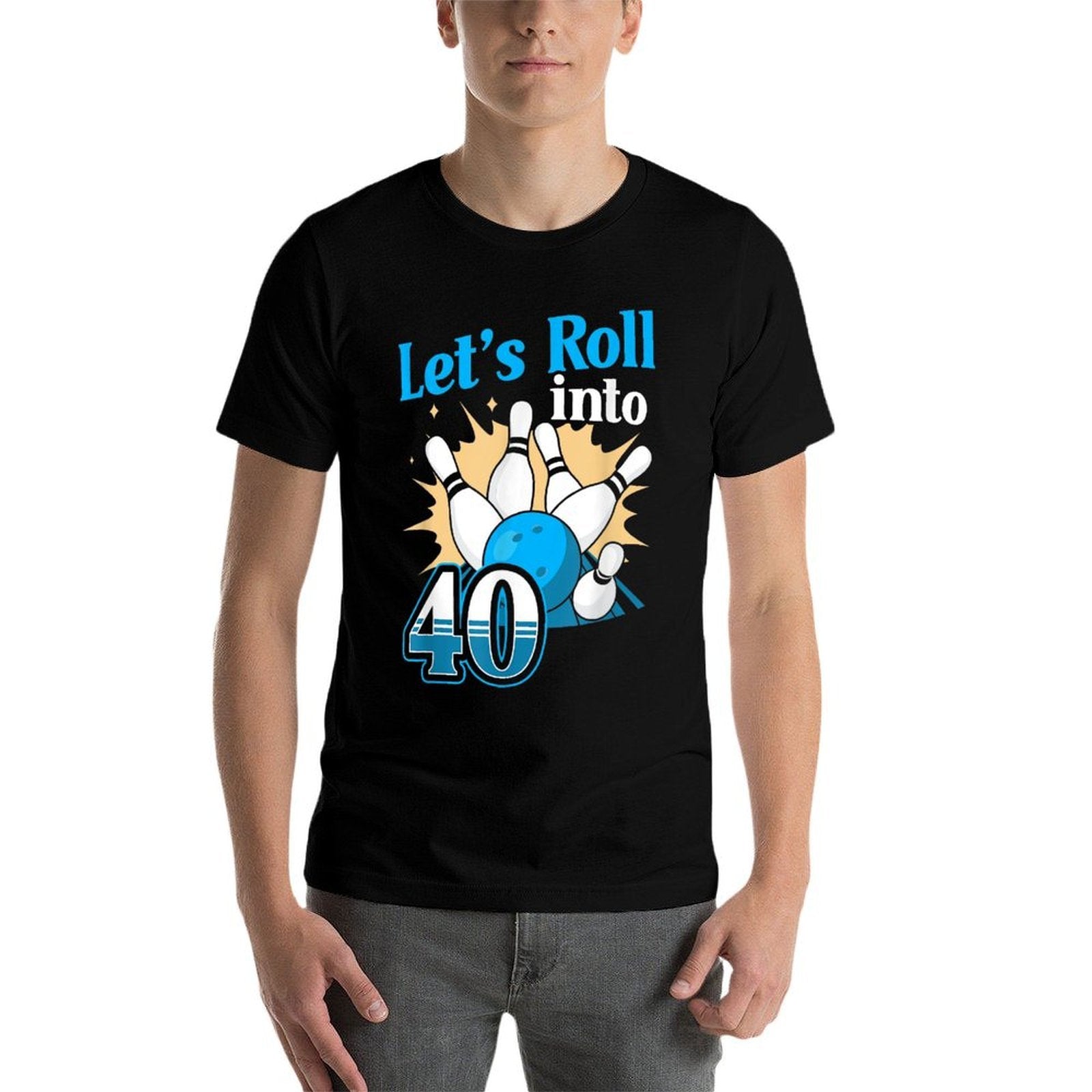 Rolling Into 40 Bowling 40th Birthday  Classic T-Shirt