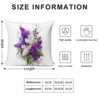 Watercolor Lilacs Soft Hidden Zipper Throw Pillow