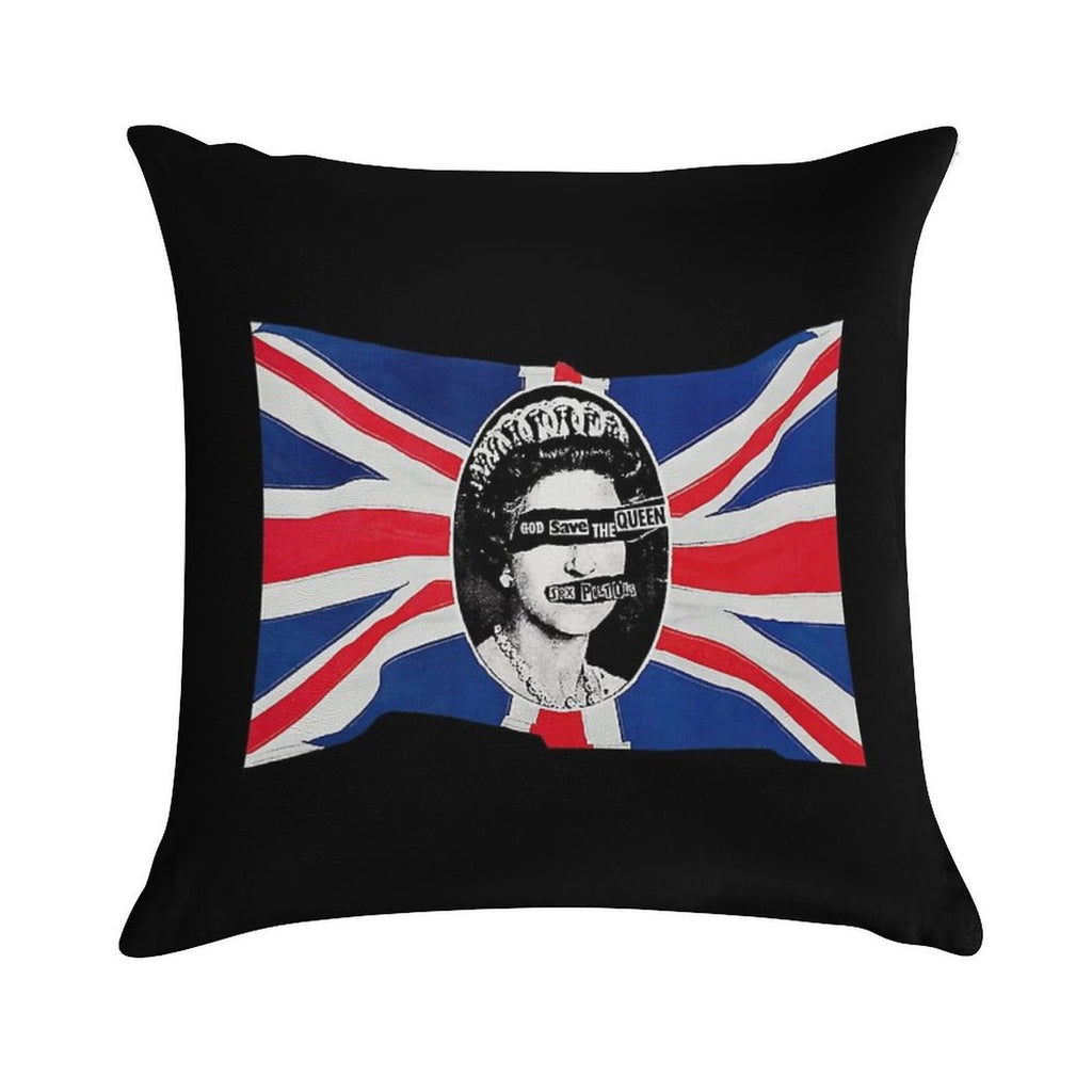 God Save The Queen (HQ) Soft Hidden Zipper Throw Pillow