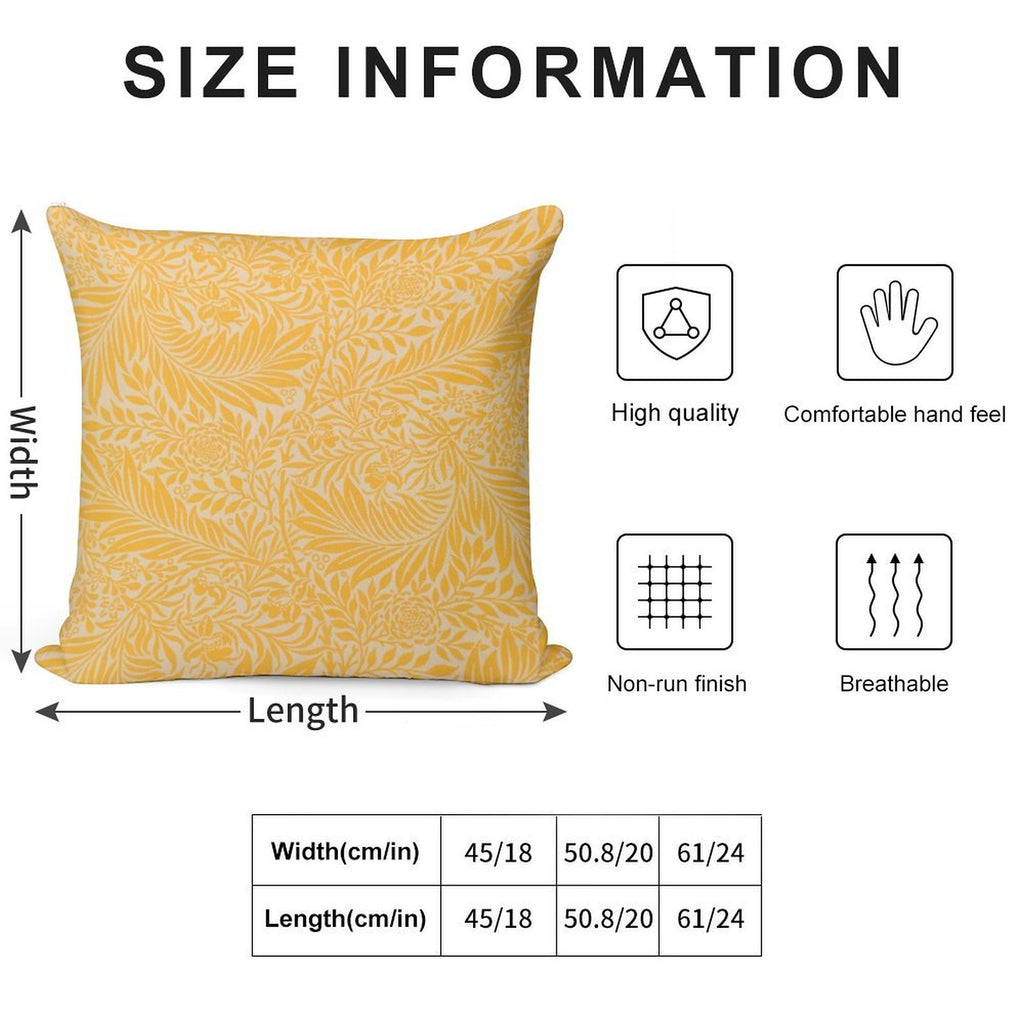 Yellow Larkspur Soft Warmth Comfort Throw Pillow
