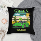 GREEN Soft High-Density Material Throw Pillow