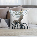 Funny Cycling Sloth Soft Style Accent Throw Pillow