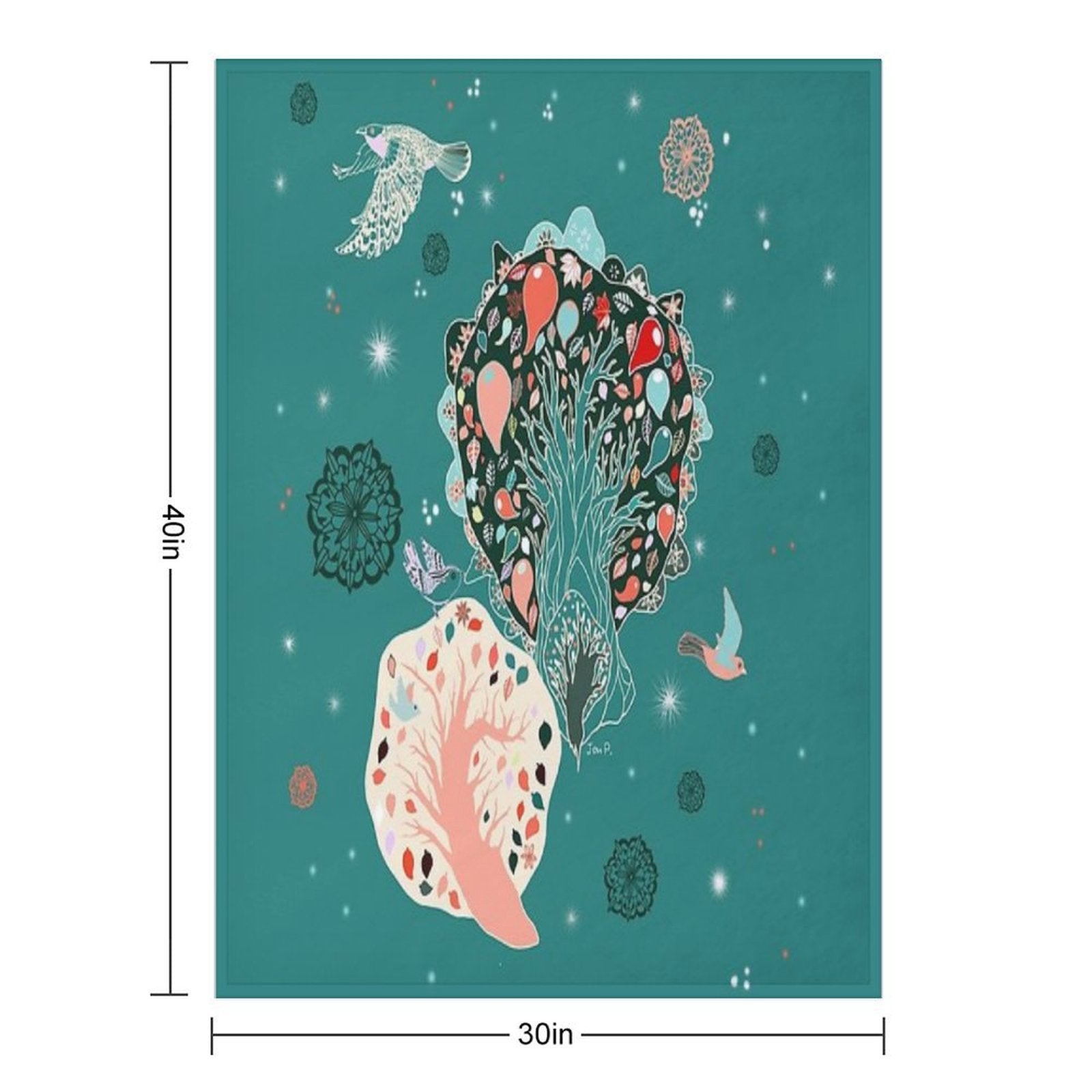 Lovely Forest Gift-ready Throw Blanket