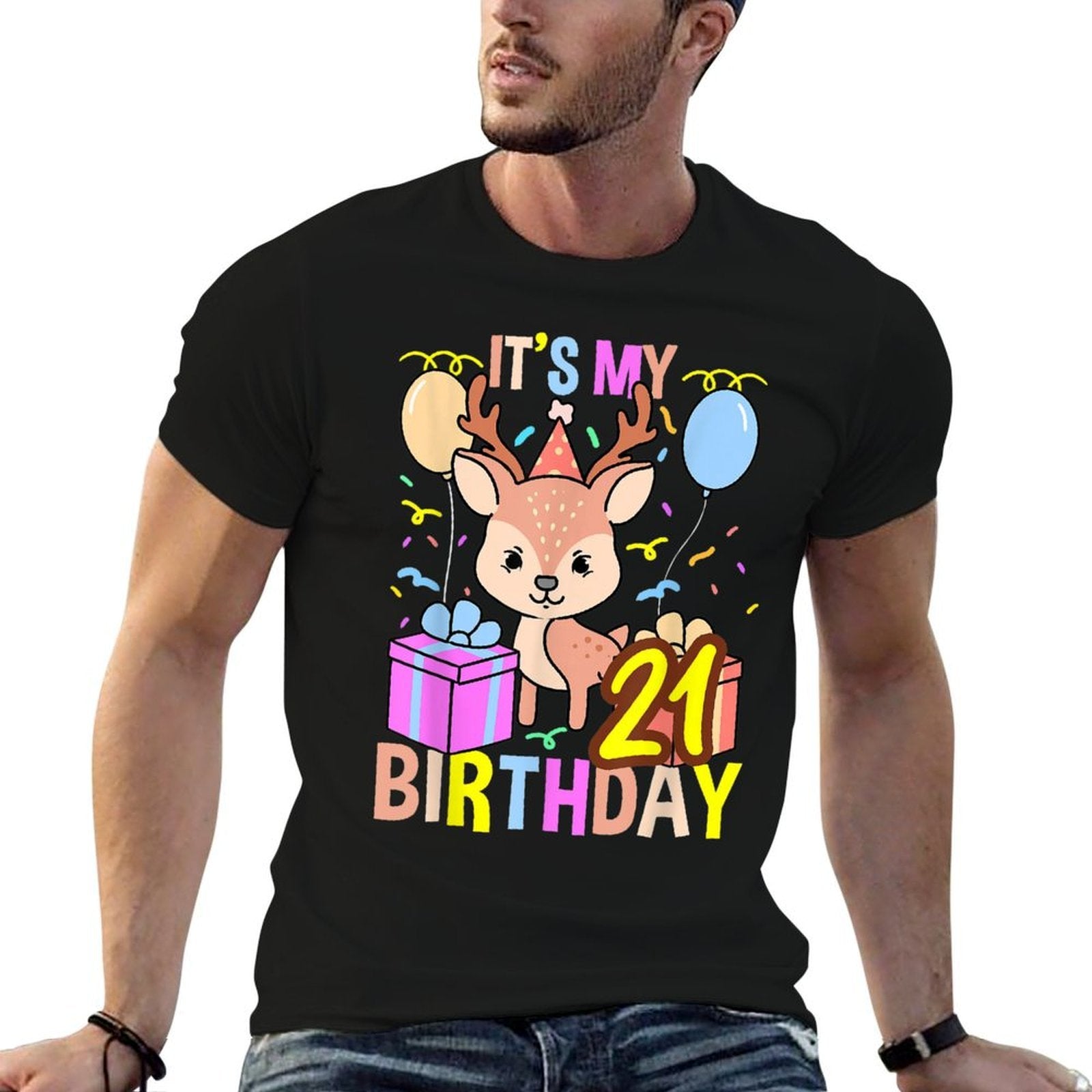 Its My 21st Birthday Deer  Breathable T-Shirt