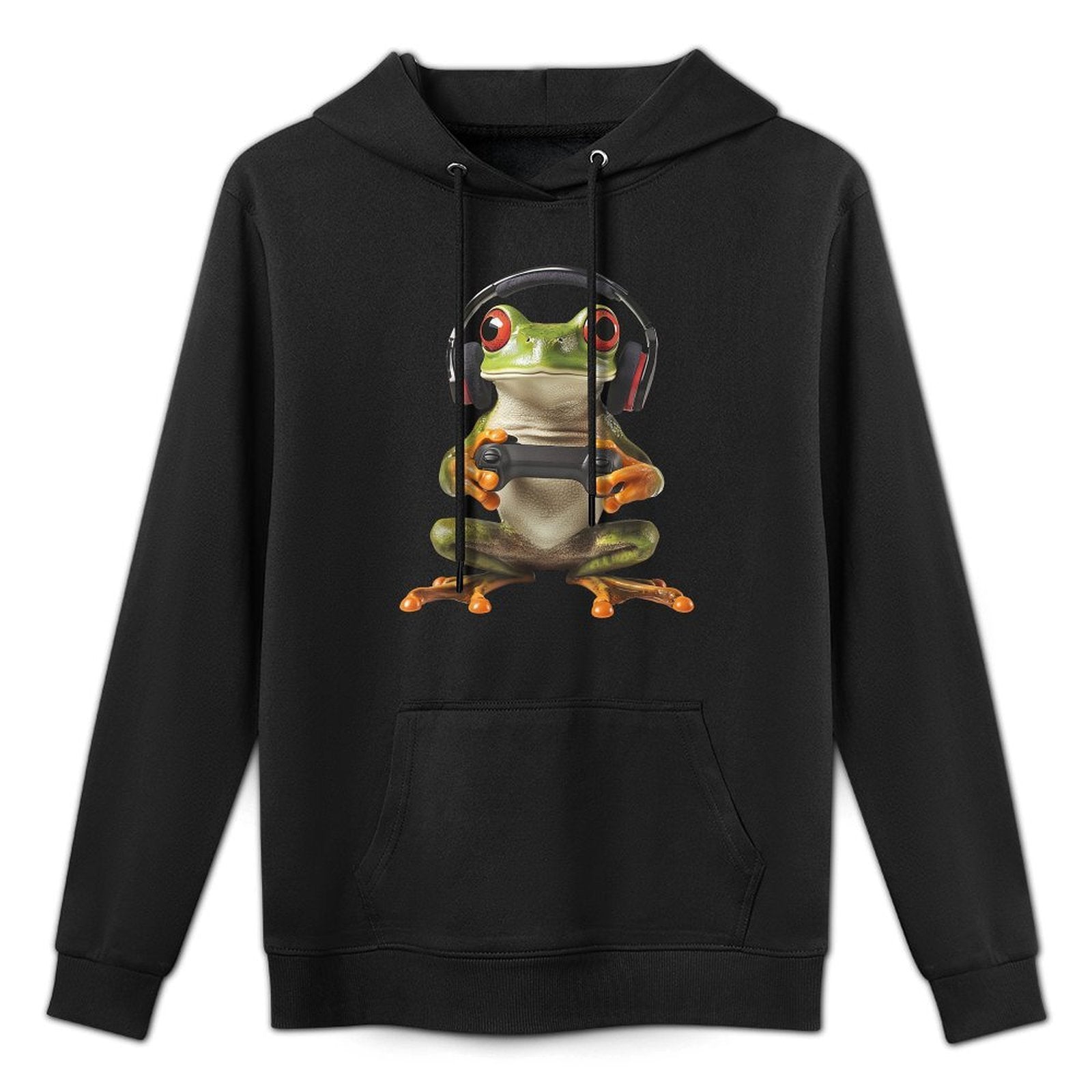 Frog Gamer Gaming Game Funny Graphic Cotton-Polyester Blend Hoodie