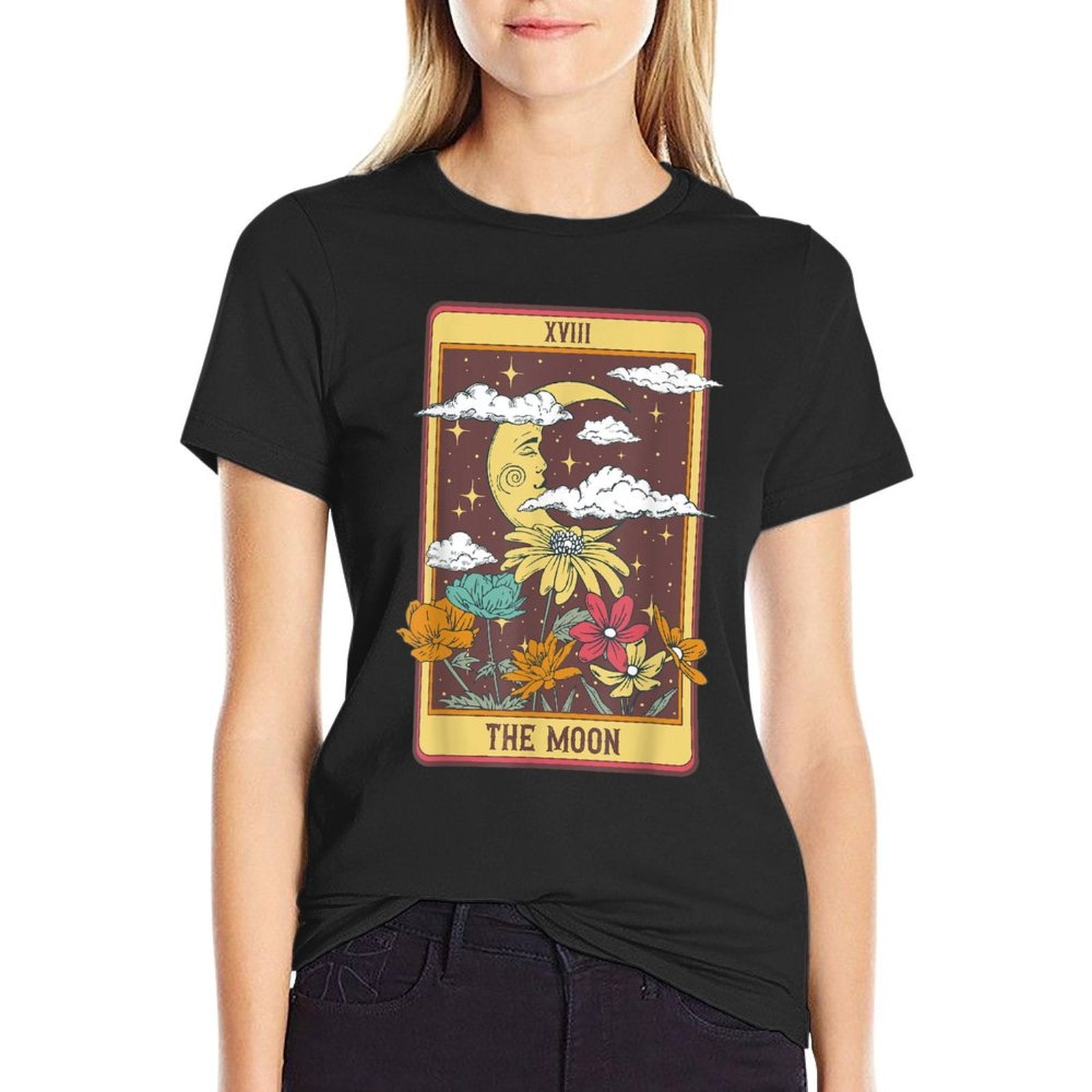 The Moon Tarot Card  Summer-ready Fabric T-Shirt