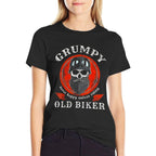 Grumpy Old Biker Never Happy Unless Riding  Soft T-Shirt