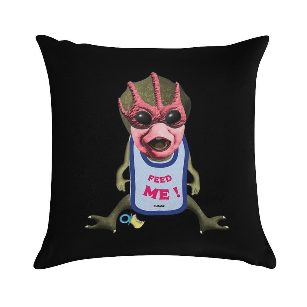 Alien Baby Is Hungry! Syfy Resident Gift Fan Soft Decorative Cover Throw Pillow