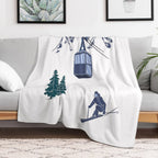 Ski Lift Resort Winter Sports Scene All-season Throw Blanket