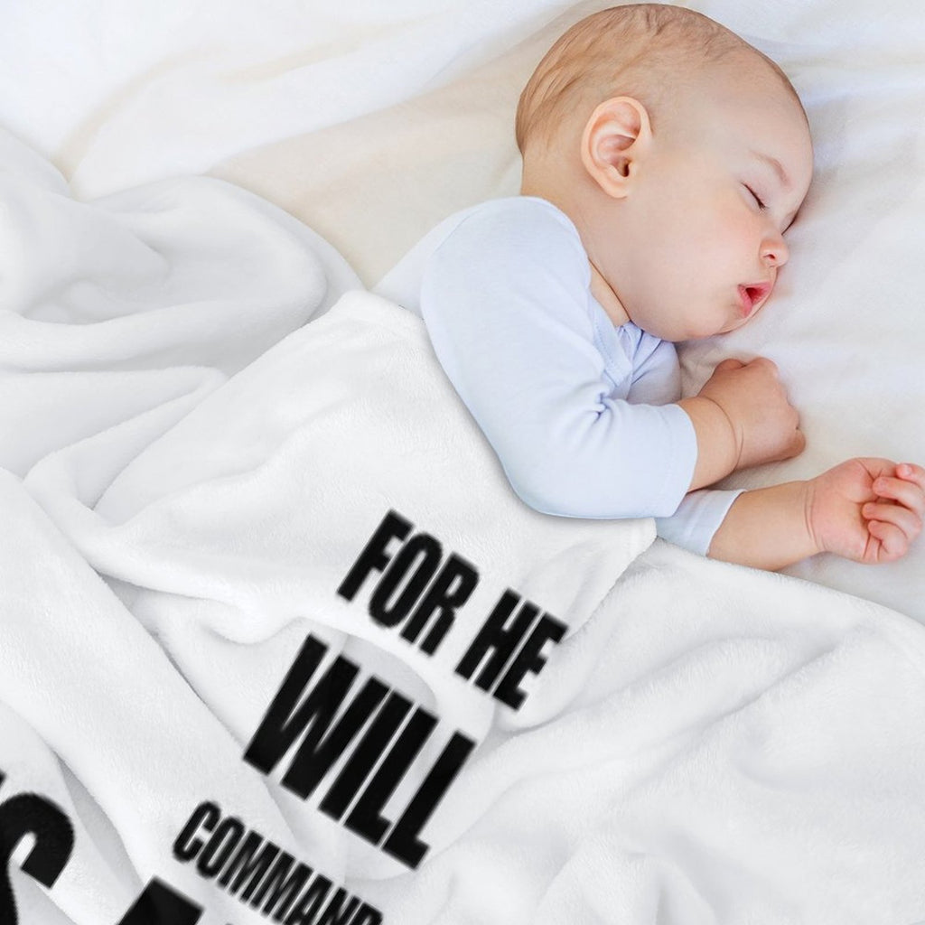 Psalm 91  Bible Verse  Christian Cross  For He Will Command His Angels To Guard You In All Your Ways Easy Care Throw Blanket