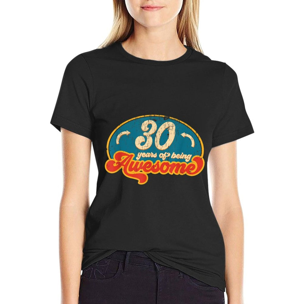 30 Year Old Gifts Retro Vintage 30th Birthday  Slim-fit Cut T-Shirt