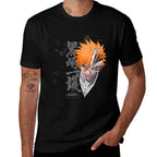 Bleach Ichigo Transform Splatter Pattern Anime  Durable T-Shirt