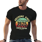 50 Years Old Awesome Since January 1975 50th Birthday Gifts  Slim-fit Cut T-Shirt