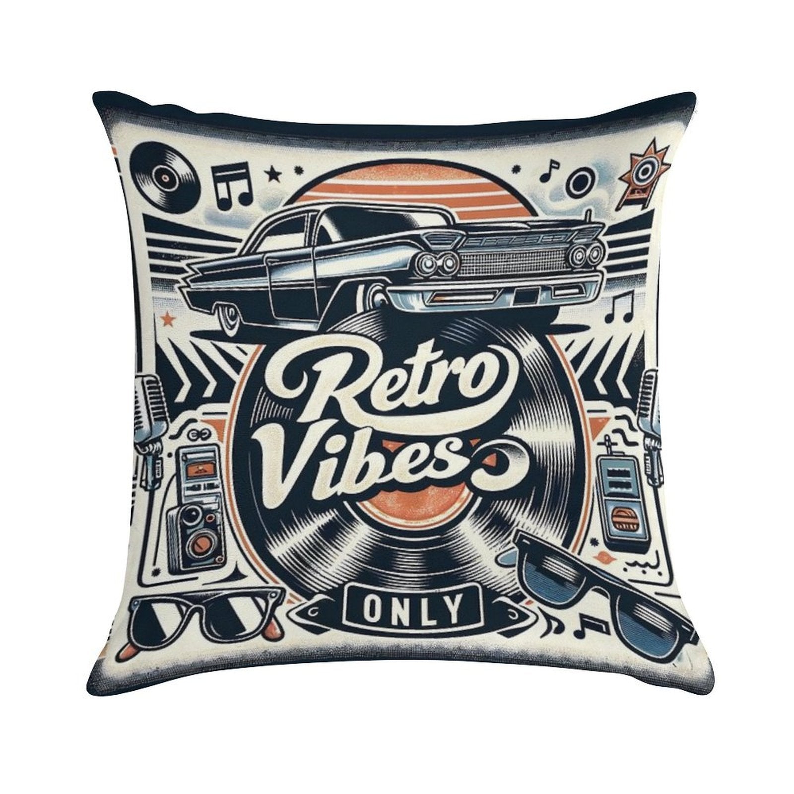 Retro Vibes Soft Multiple Sizes Throw Pillow