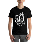 Cool Birthday 50 And Fabulous, 50th Birthday, Birthday Queen, Birthday  Ribbed Collar T-Shirt