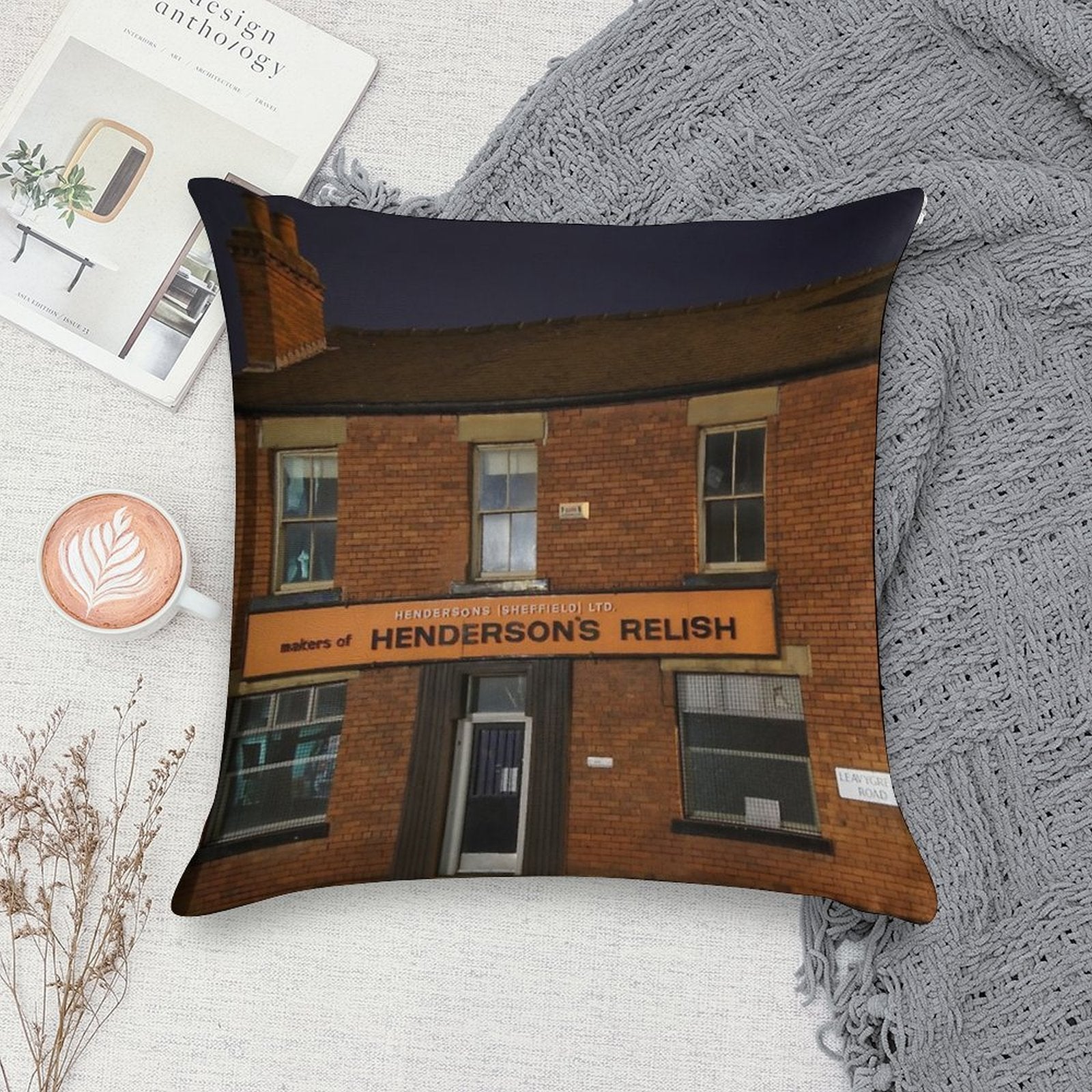 Henderson's Relish Old Building Soft Multiple Sizes Throw Pillow
